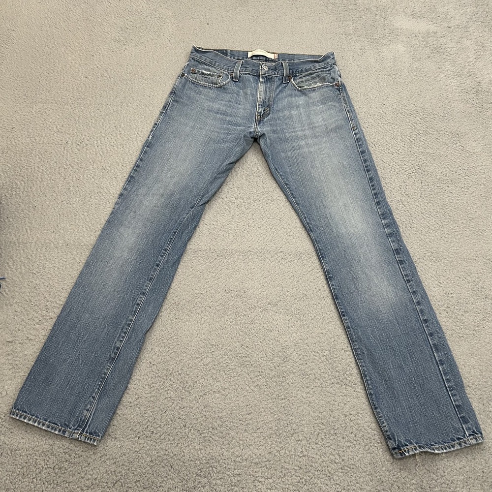 Levis Jeans Mens 34x32 Blue Denim 511 Skinny Light Wash American Red Tab Cotton